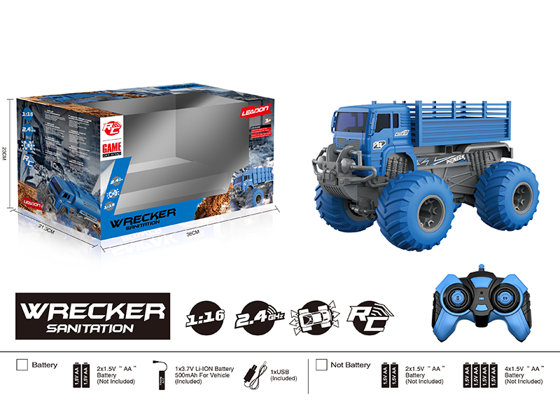 1:16 Remote Control Big Wheel Off-Road Sanitation Truck(Included Battery)