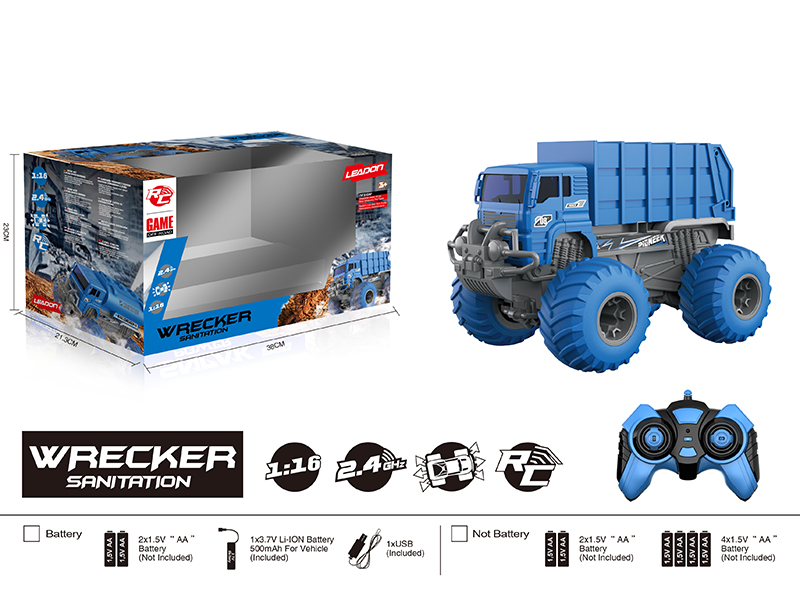 1:16 Remote Control Big Wheel Off-Road Sanitation Truck(Included Battery)