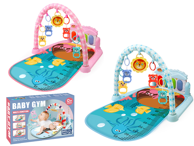 Pink/Pink Blue Pedal Piano Fitness Blanket