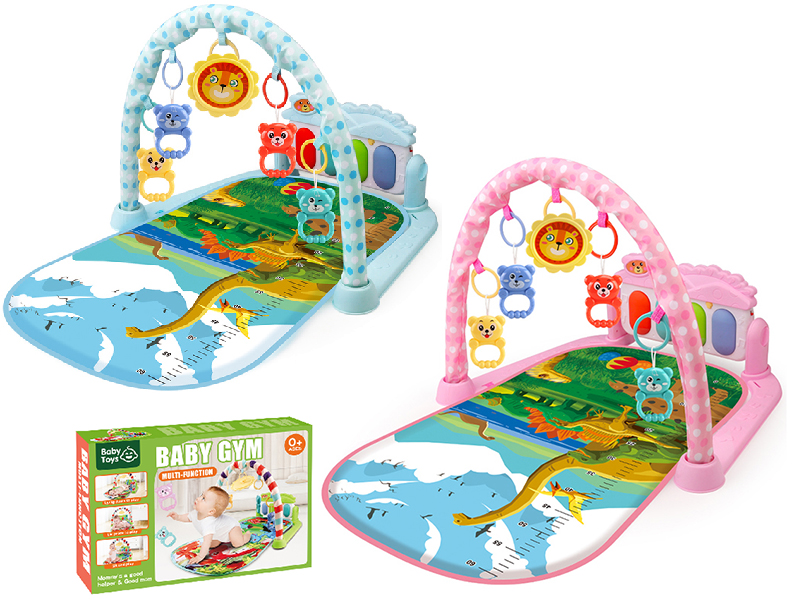 Pink/Pink Blue Pedal Piano Fitness Blanket