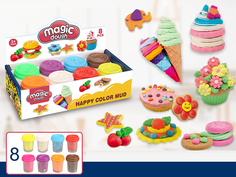 8 Cans Of 2 Oz Colored Mud