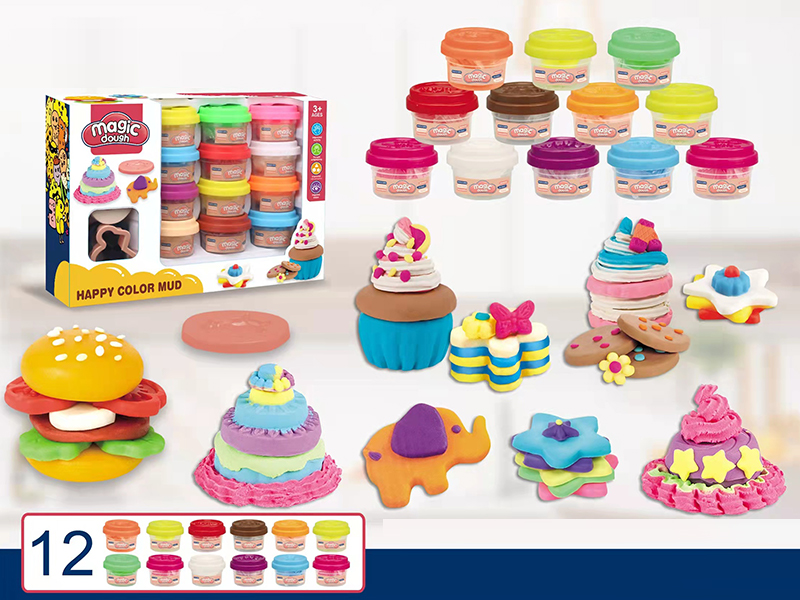 12 Cans 1 Amp Cup Colored Mud Set