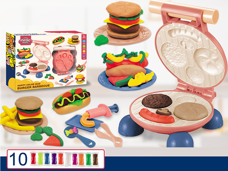 Hamburger Machine Machine Colored Mud Set