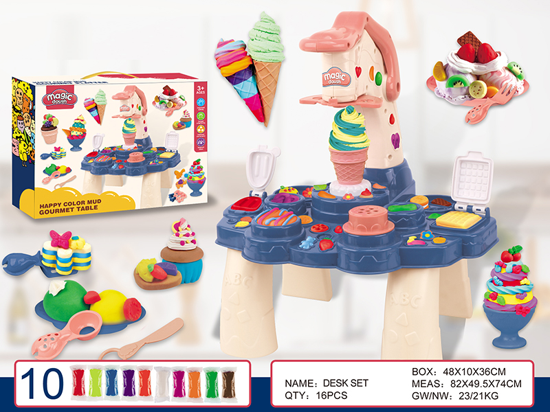 Ice Cream Table Colored Mud Set