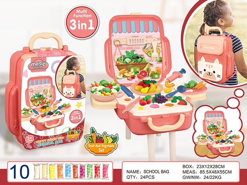 Vegetable Theme Schoolbag Colored Mud