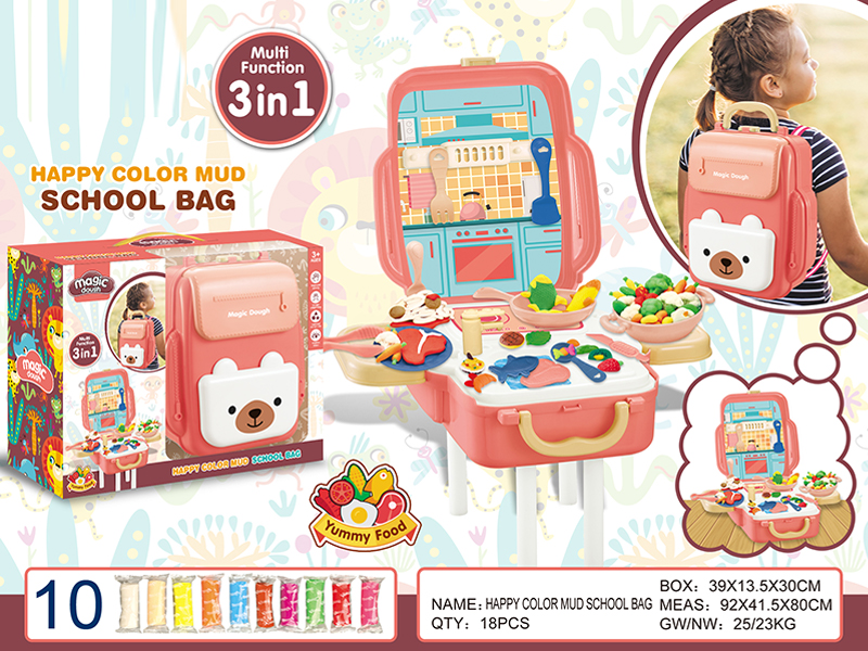 Kitchen Theme Schoolbag Colored Mud