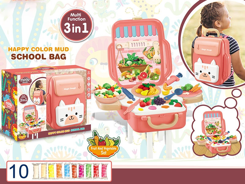 Vegetable Theme Schoolbag Colored Mud