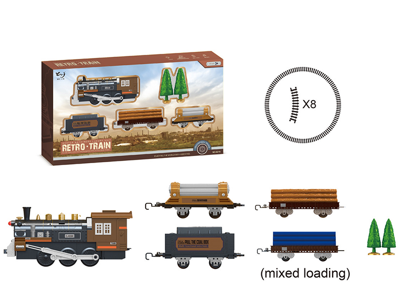 Smoking Rail Train With Light And Music