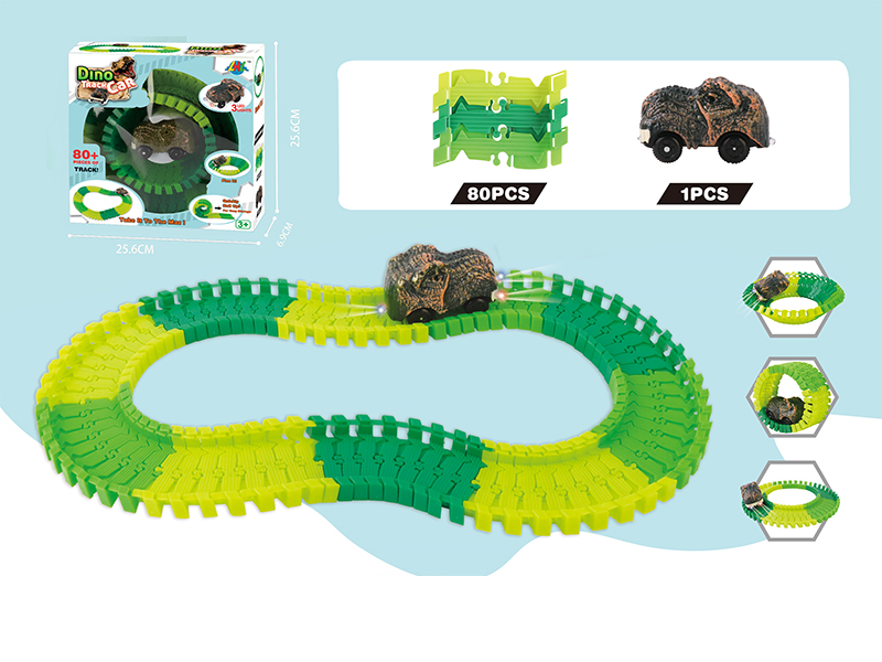 Dinosaur Rail Car 80pcs