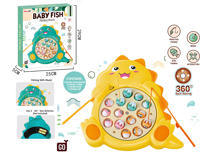 Dinosaur Electric Rotating Fishing Game