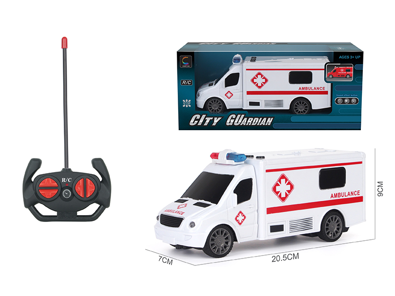 1:18 R/C 4CH Music Car With Light (Ambulance)