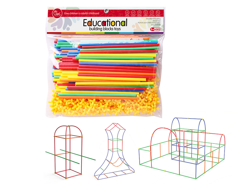 DIY Straw Building Blocks(About 200PCS)