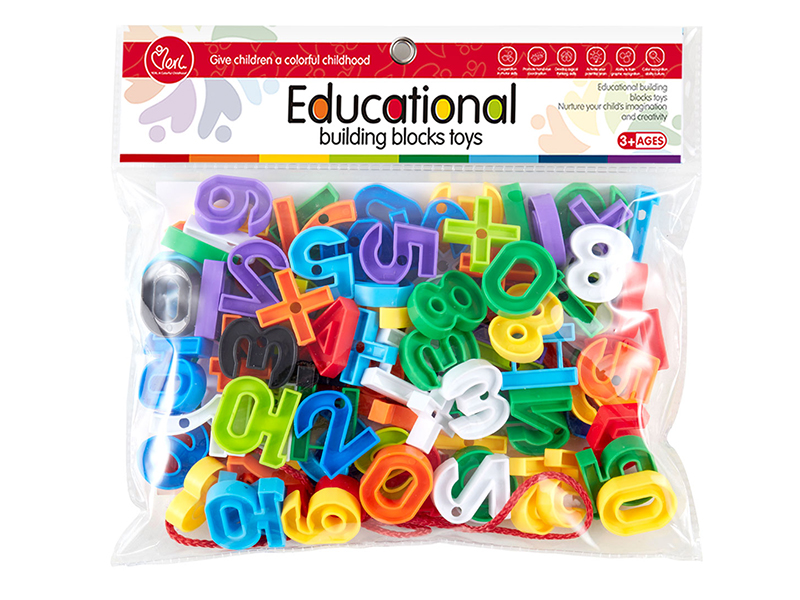 DIY Threading Digital Building Blocks (About 100PCS)