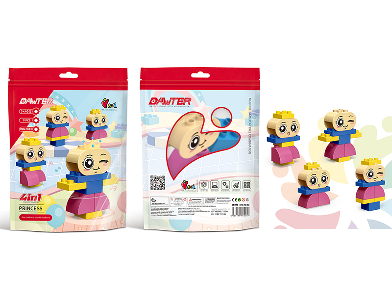 Princess Large Particles Building Blocks(9PCS)