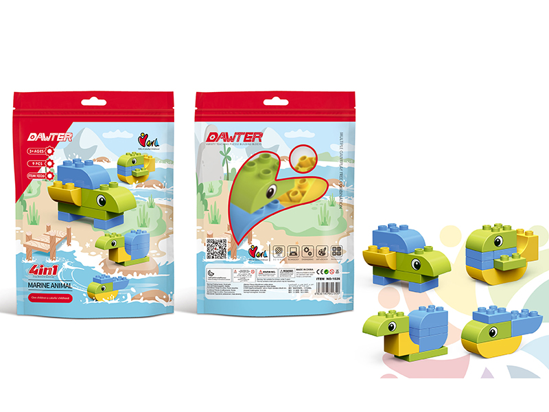Sea Animal Large Particles Building Blocks(9PCS)