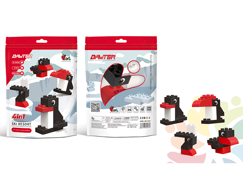 Ski Resort Large Particles Building Blocks(9PCS)