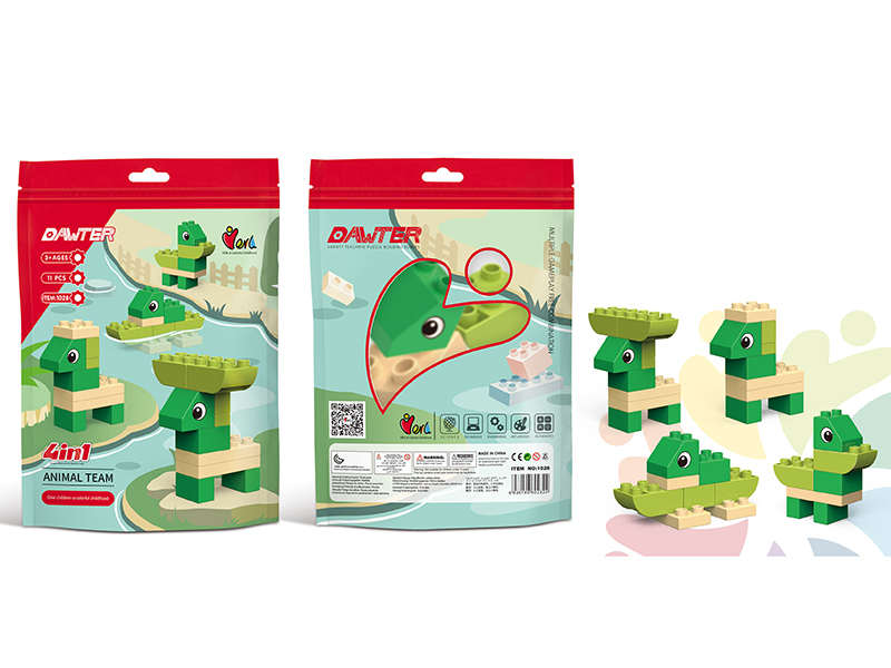 Animal Team Large Particles Building Blocks(11PCS)