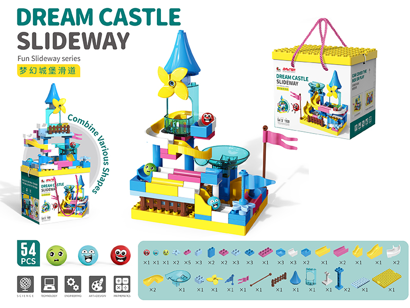 Dream Castle Slideway Building Blocks(54pcs)