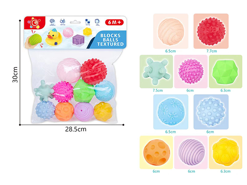 10PCS  Soft Rubber Kneading Ball Toy