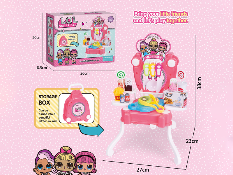 Tableware Storage Table Toy Set