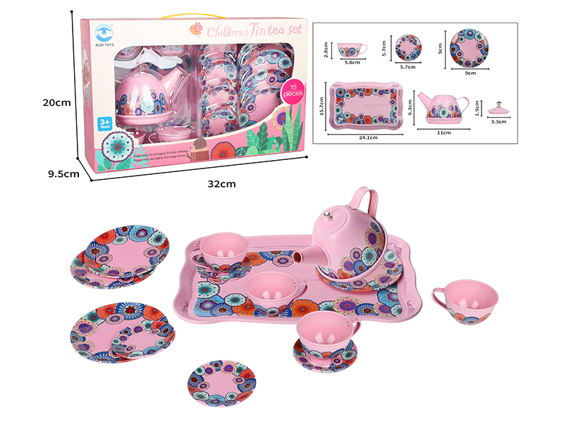 Pink Tea Set 15pcs