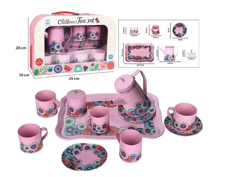 Tall Pot Pink Coffee Set 14pcs