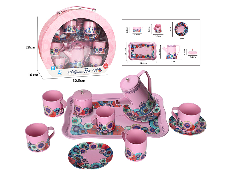 Tall Pot Pink Coffee Set 14pcs