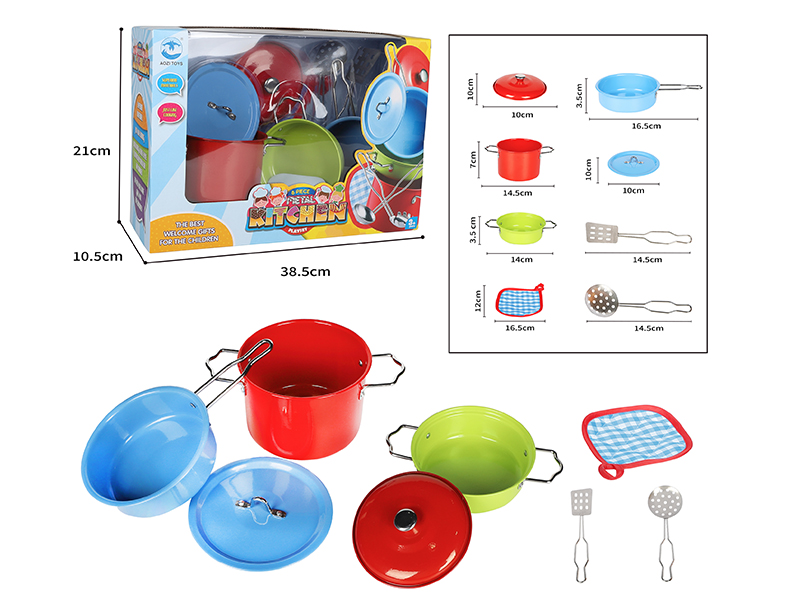 Multicolor Stainless Steel Tableware(2 Stainless Steel Covers)8pcs