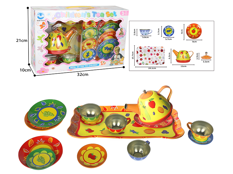 Fruit Printed Tea Set 15pcs