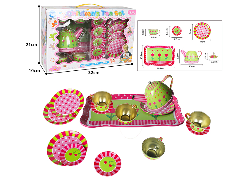 Tulip Printed Tea Set 15pcs