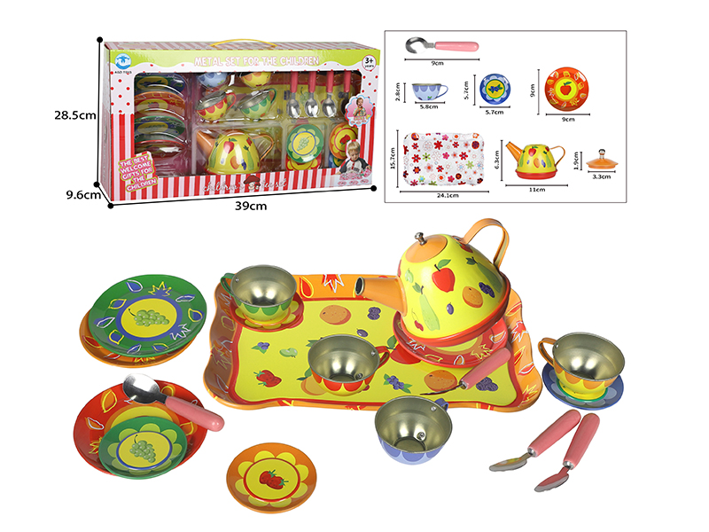Fruit Printed Tea Set 19pcs