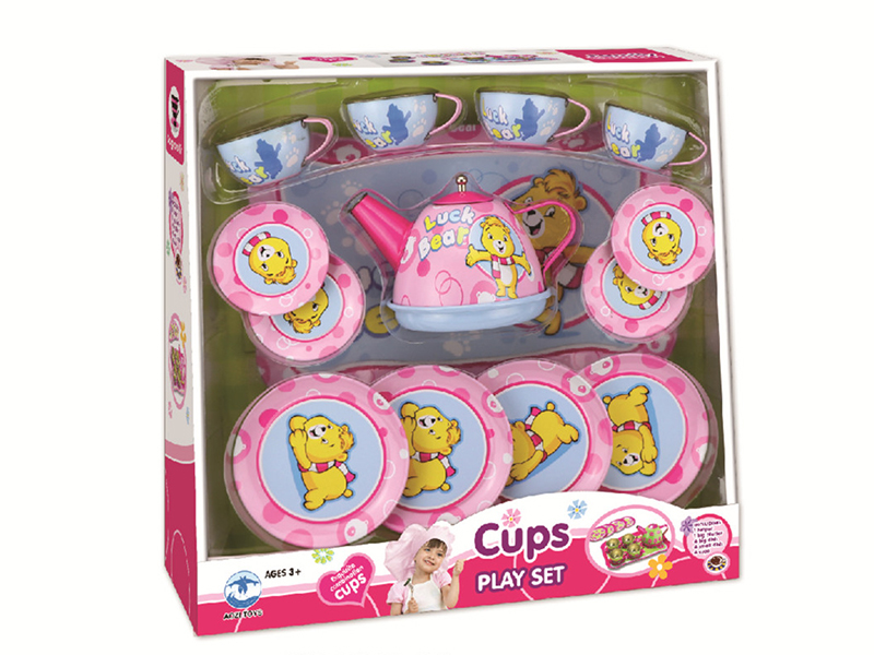 Cartoon Bear Printed Tea Set 15pcs