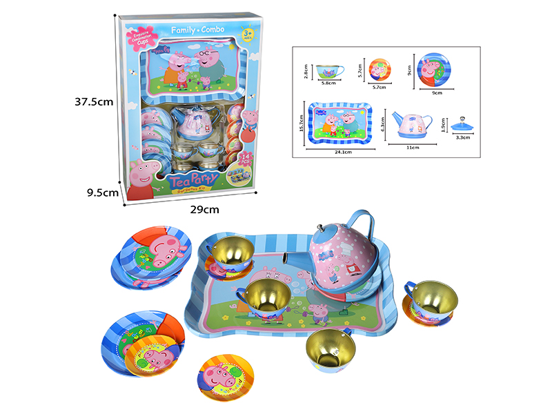 Princess Printed Tea Set 15PCS