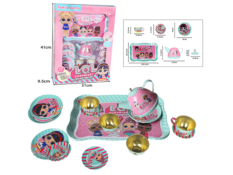Surprise Doll Printed Tea Set 15PCS
