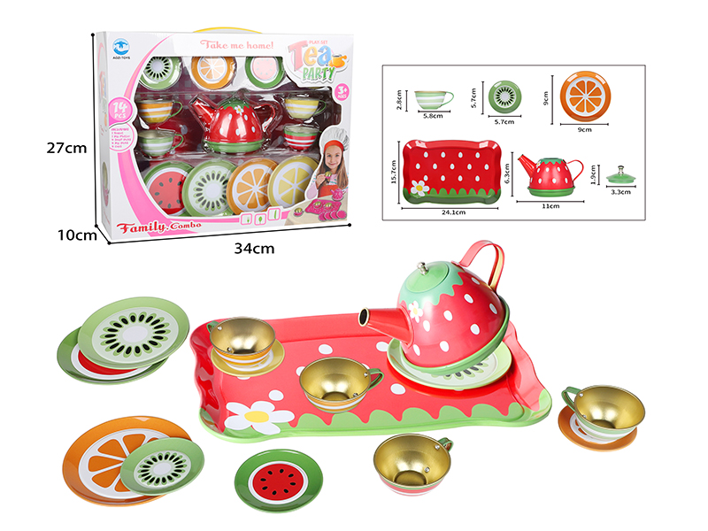 Fruit Printed Tea Set 15pcs