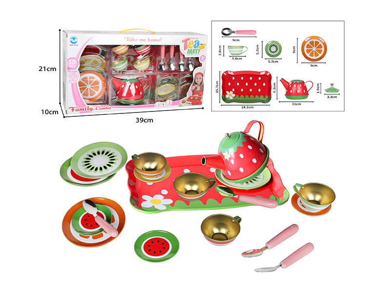 Fruit Printed Tea Set 19pcs
