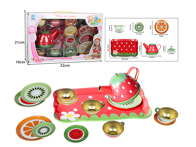 Fruit Printed Tea Set 15pcs