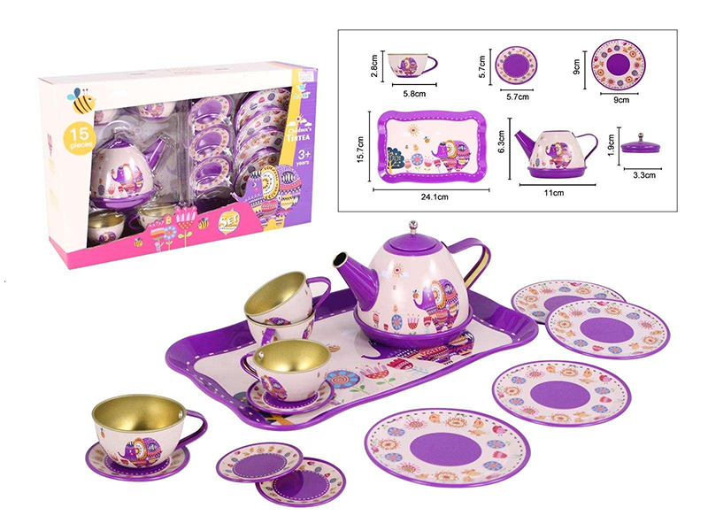 Elephant Printed Tea Set 15pcs