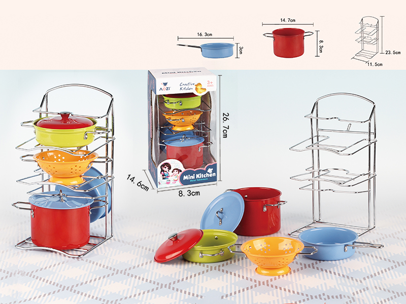Multicolor Stainless Steel Tableware 7pcs