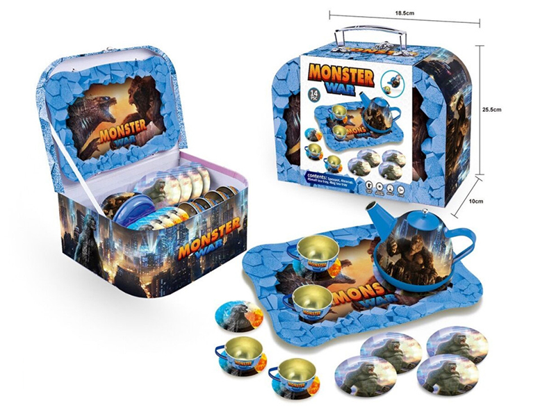 Monster War Printed Tea Set 19PCS