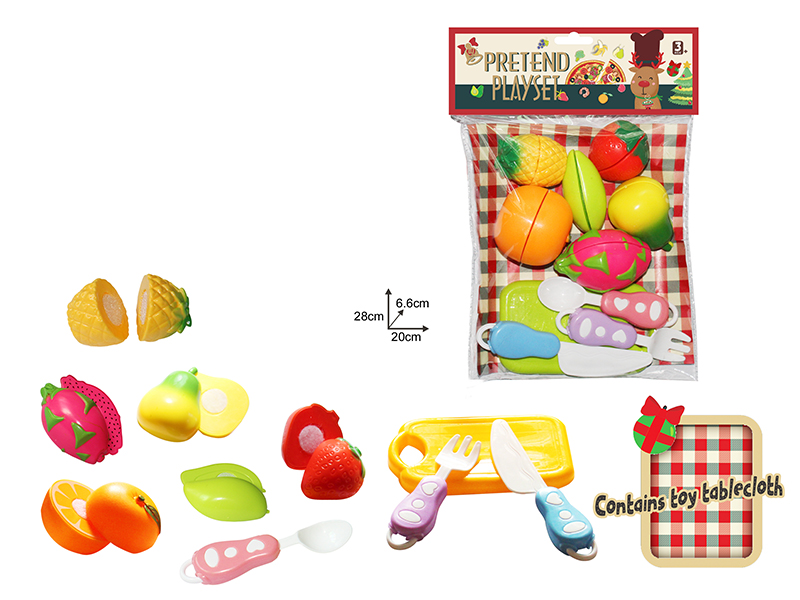 Cutting Fruits And Vegetable Set(Contains Toy Tablecloth)