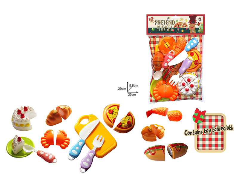 Cake Bread Cutting Toys(Contains Toy Tablecloth)