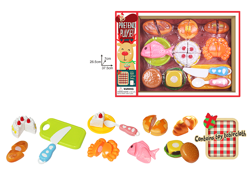 Cutting Food Set(Contains Toy Tablecloth)