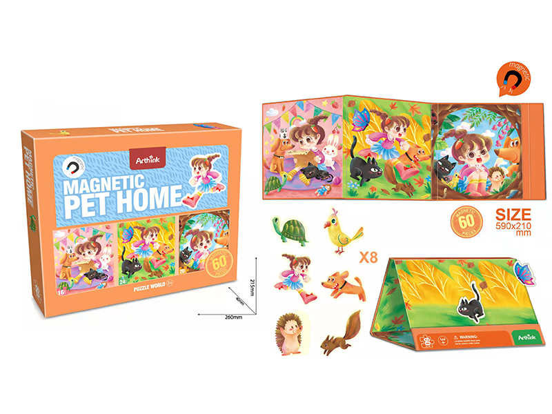 60Pcs Pet Paradise Magnet Puzzle