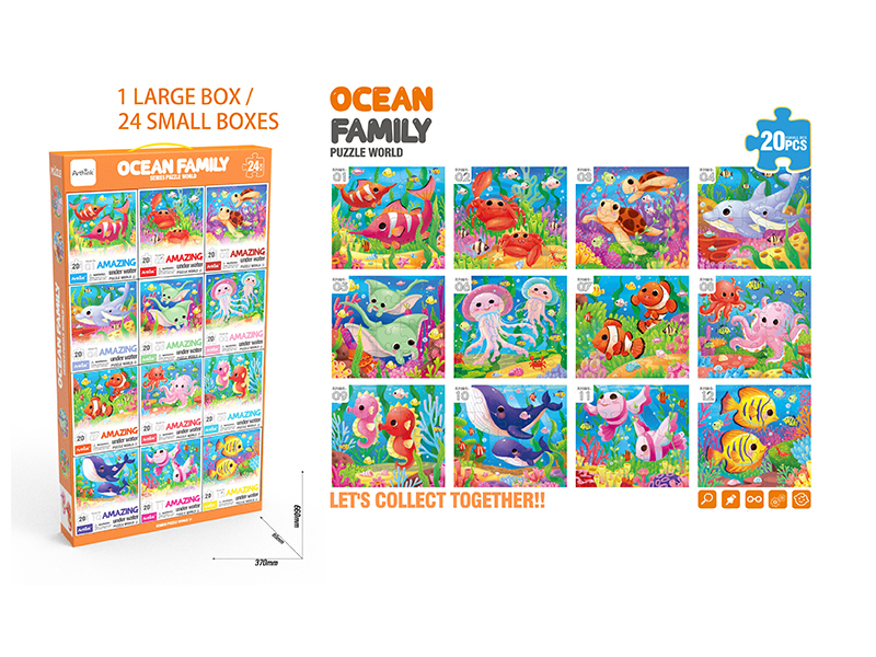 20PCS Underwater World Puzzle 24 Boxes