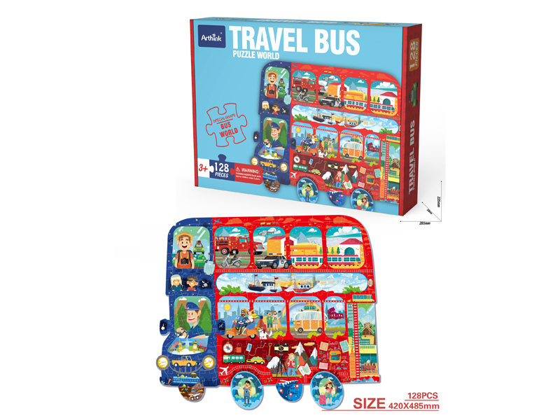 128Pcs Double-Decker Bus Puzzle