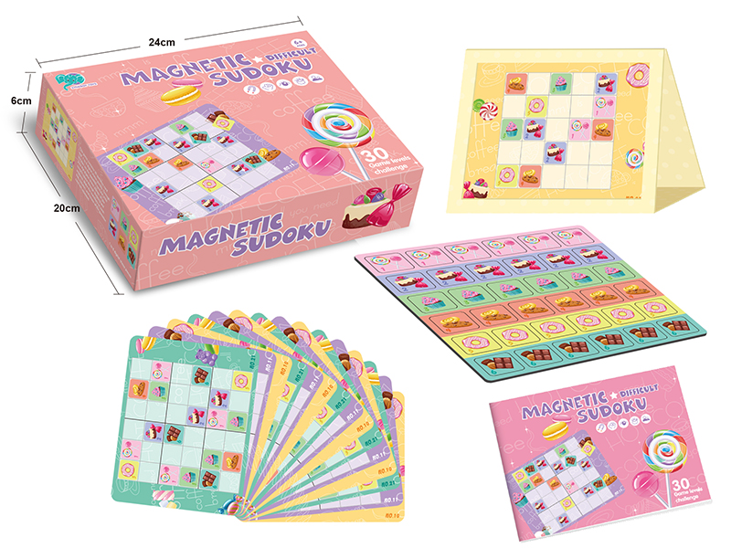 Dessert Intermediate Sudoku Magnetism Game Box