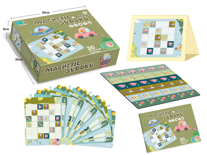 Traffic Intermediate Sudoku Magnetism Game Box