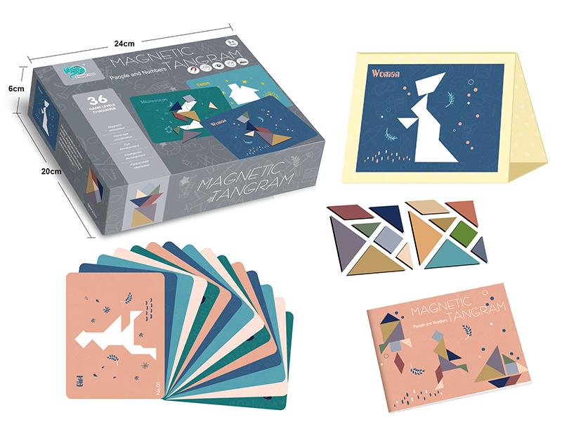 People And Buildings Magnetic Tangram