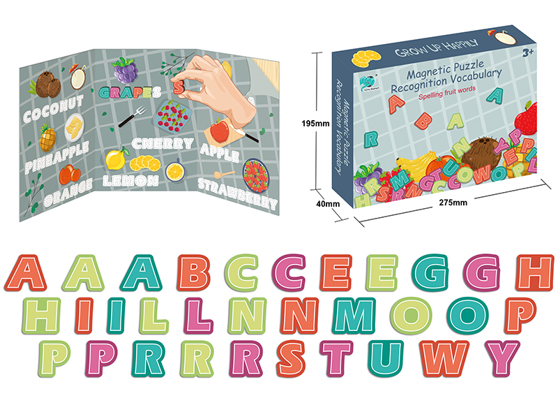 Magnetic Puzzle - Recognition Vocabulary Spelling Fruits Words
